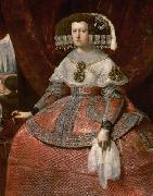 Diego Velazquez Konigin Maria Anna von Spanien in hellrotem Kleid Spain oil painting artist